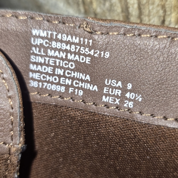 Time & Tru Brown Combat Boots – Women’s 9 | Lace-Up + Side Zip - Picture 2 of 7